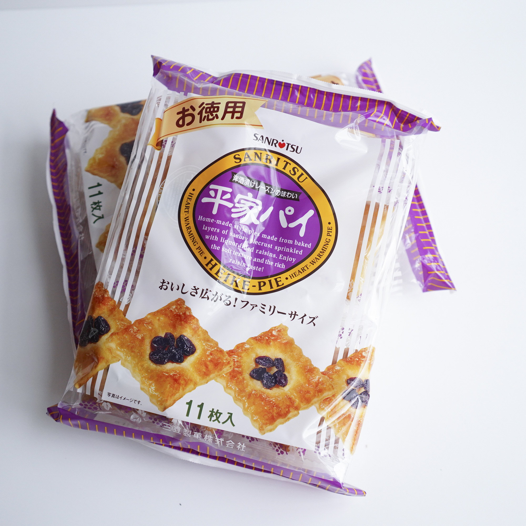 日本进口 三立sanritsu平家葡萄派酥脆饼干148.5g*11枚 经典零食