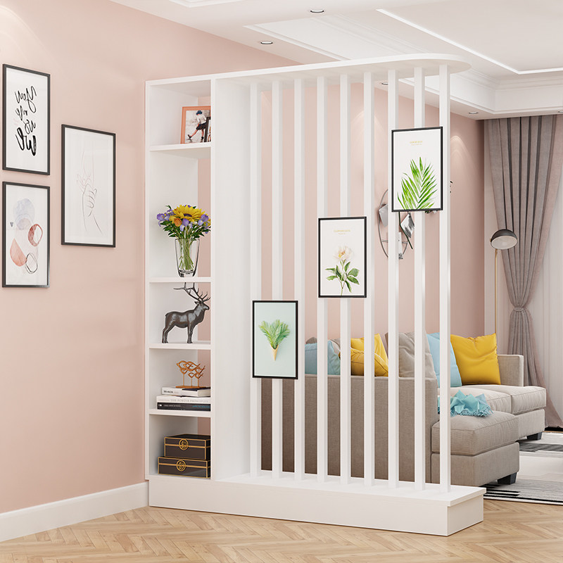 入户屏风隔断进门客厅遮挡新中式隔断柜现代实木铁艺简约玄关座屏