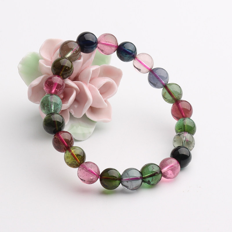 无保留价 手链_糖果色巴西天然碧玺_8.8mm 280704号