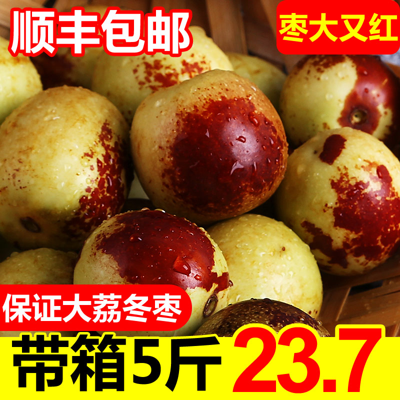 大荔冬枣东枣子新鲜包邮现货陕西冬枣现摘大果脆甜当季水果5斤3红优惠券