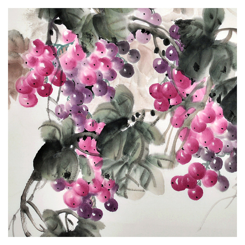 李炳辉《秋果飘香》中国国画院研究员 当代著名画家