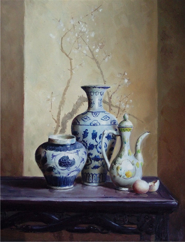 赖剑平作品《青瓷-画意二》20x24