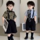 男宝宝西装套装男童小主持人男孩生日西服花童儿童礼服夏季演出服