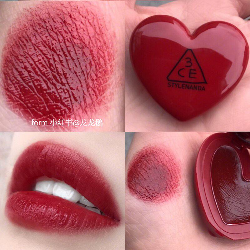 韩国3ce爱心口红小样唇颊两用唇膏限量版不掉色防水女学生款限定