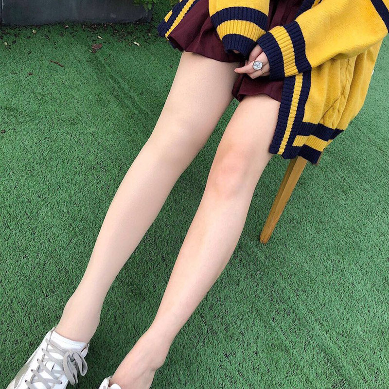 冬天光腿神器女sky加厚小红书双层假透肉隐形透透袜肤色打底裤女_不