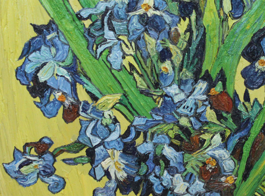 临摹梵高《瓶中的鸢尾花》70*100cm