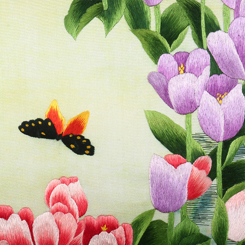 国家级非物质文化遗产 刺绣 汴绣 郁金香