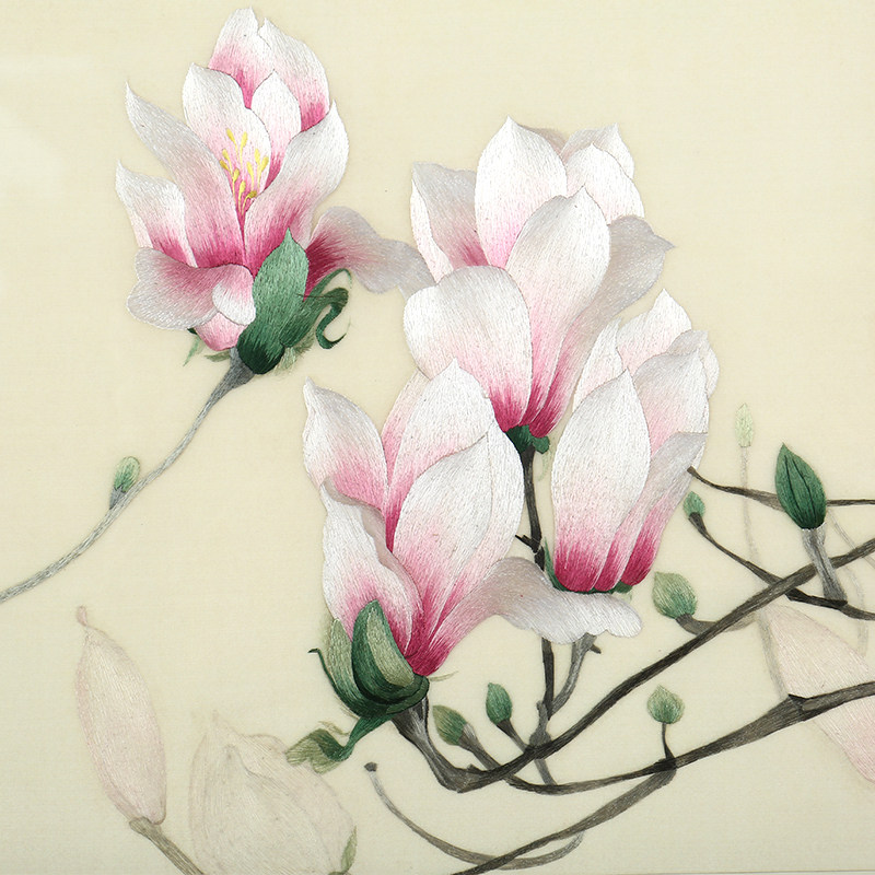 国家级非物质文化遗产 刺绣 汴绣 海棠