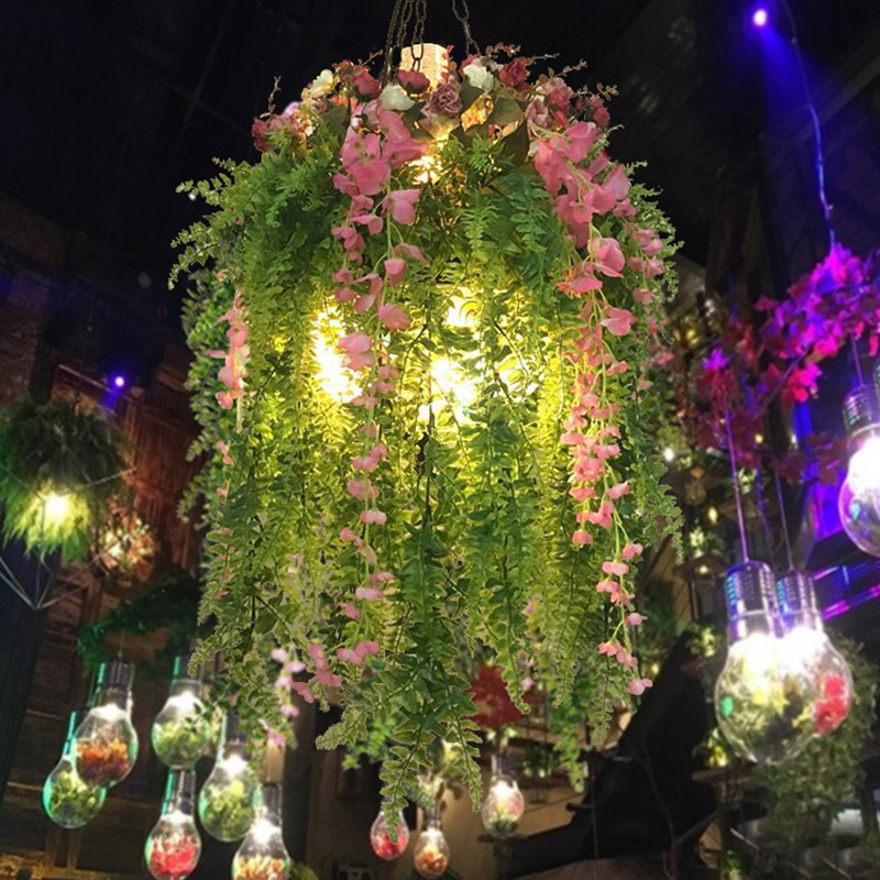胡桃里植物吊灯主题音乐餐吧餐厅繁花吊灯复古工业风咖啡厅创意灯|msdalam kategori keluarga memasang ibu, Lampu & Lighting Fixtures, kandil - dari Buy2taobao.com untuk memberikan perkhidmatan ejen Taobao profesional membeli