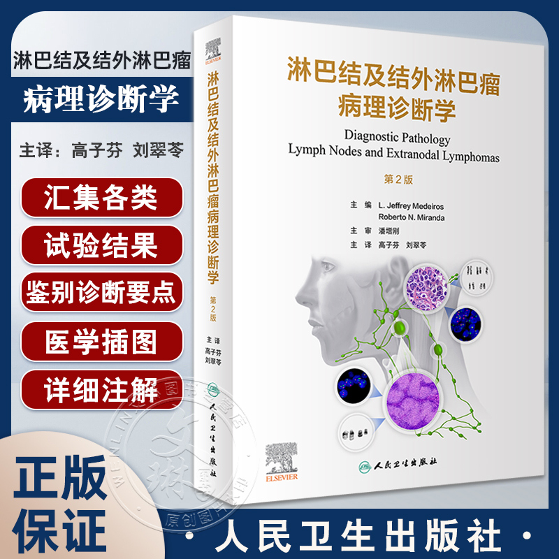 淋巴结及结外淋巴瘤病理诊断学 第2版 高子芬 刘翠苓 译 临床病理特征诊断要点 血液病理医生案头手册9787117343596人民卫生出版社