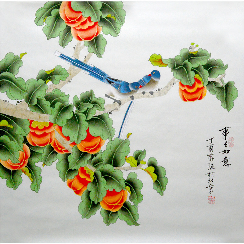 吕存德《事事如意》著名工笔花鸟画家