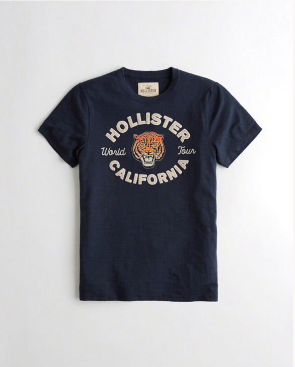 Hollister夏季新款2019男装短袖t恤纯棉海鸥半袖打底衫HCO上衣潮