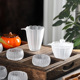 中式南瓜茶具套装家用玻璃透明盖碗功夫茶杯子加厚泡茶品茗杯公杯