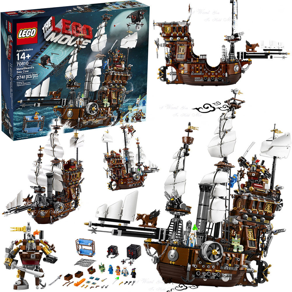 lego乐高70810加勒比海盗大帆船战舰铁胡子的海牛号积木拼插玩具
