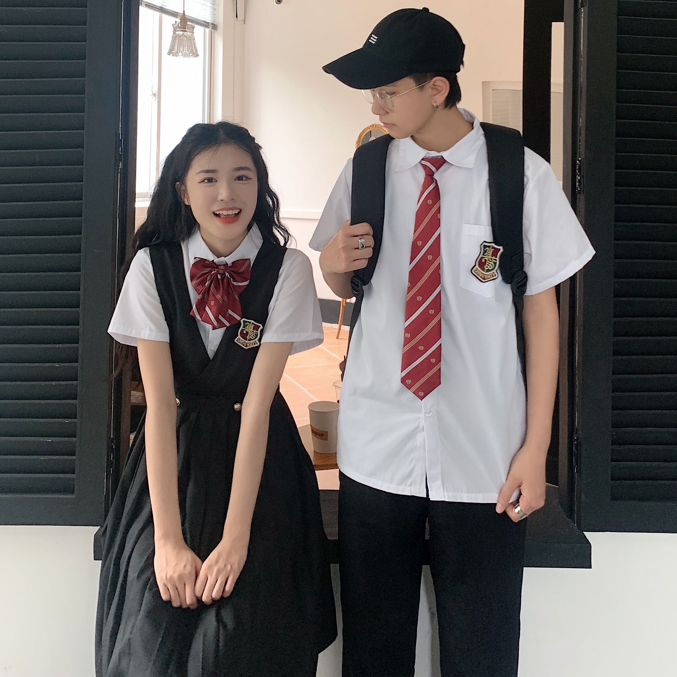 韩版班服夏季套装英伦学院风日系jk制服初高中大学生演出毕业校服