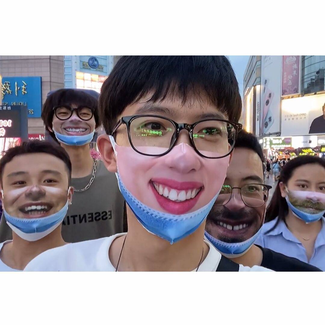 抖音网红仿真人脸沙雕丑脸搞怪奇葩3d口罩搞笑表情潮款个性图案