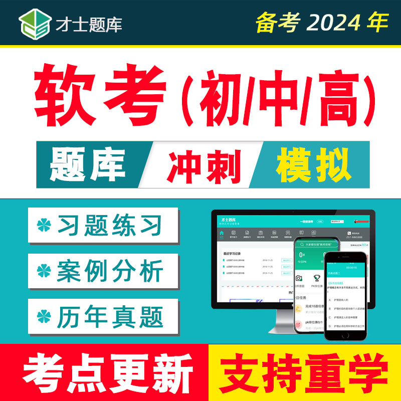 软考初级中级高级网络工程师软件设计师项目管理信息安全系统架构