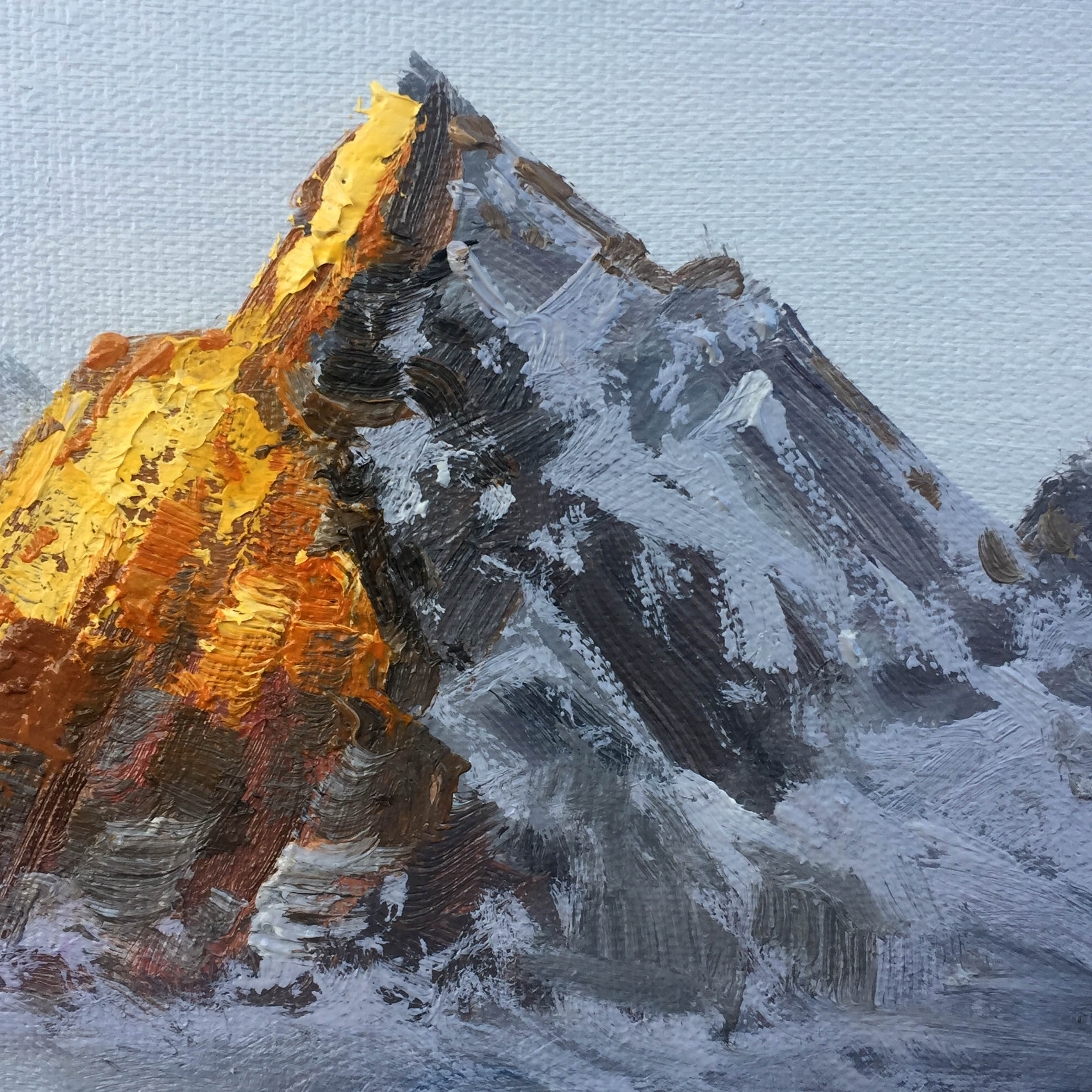 【双十二】肖娟《九月雪山》布面油画|原作