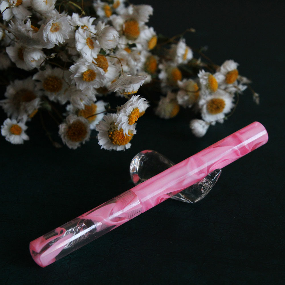 【七十二号笔家】水纹质玻璃蘸水笔亚克力笔身拧盖玻璃笔