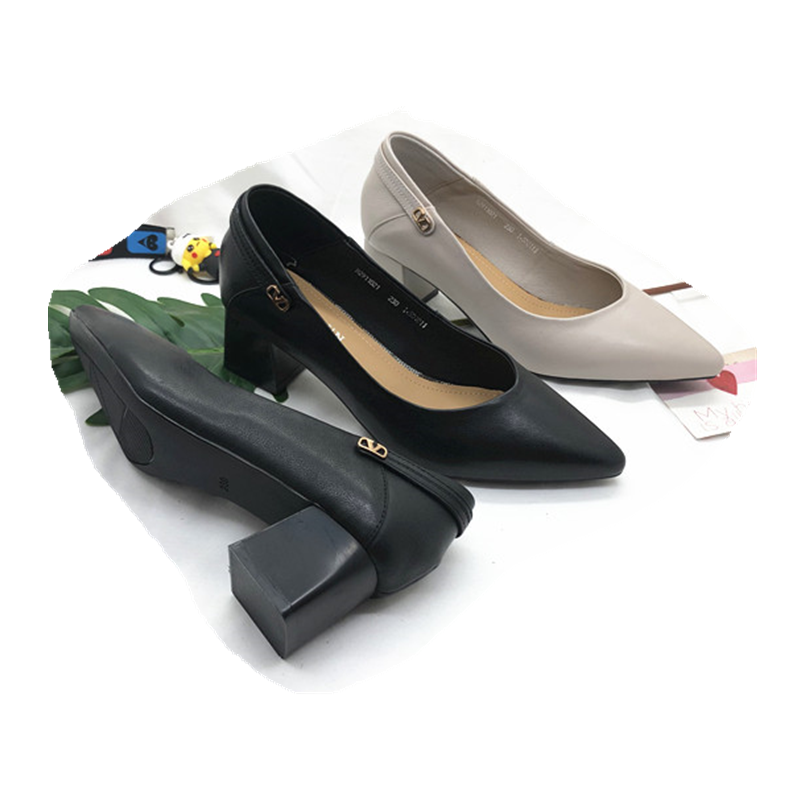 包邮正品澳伦皮鞋2021年春季新款中跟女鞋舒适单鞋