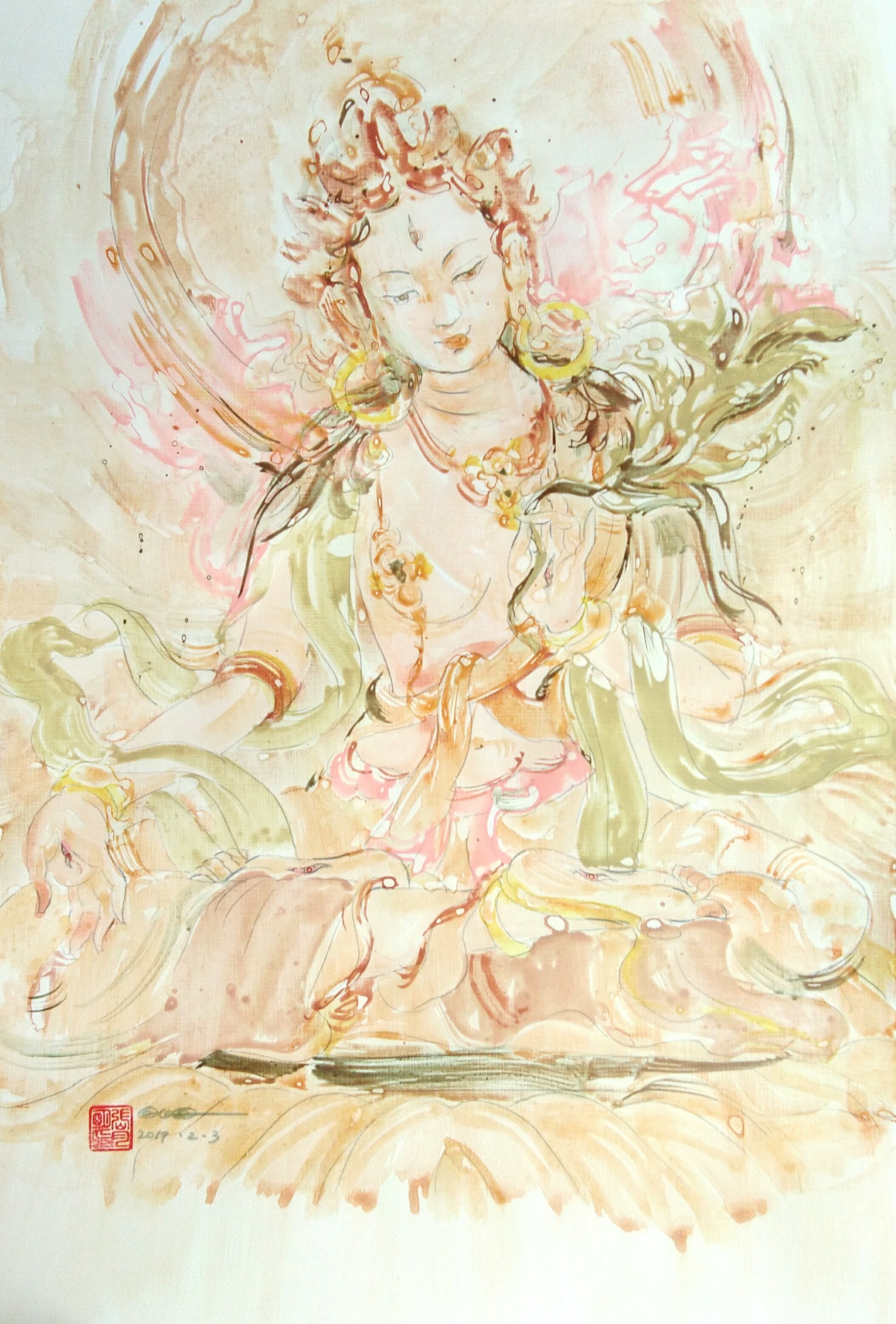 张月明 《度母02》山东美协