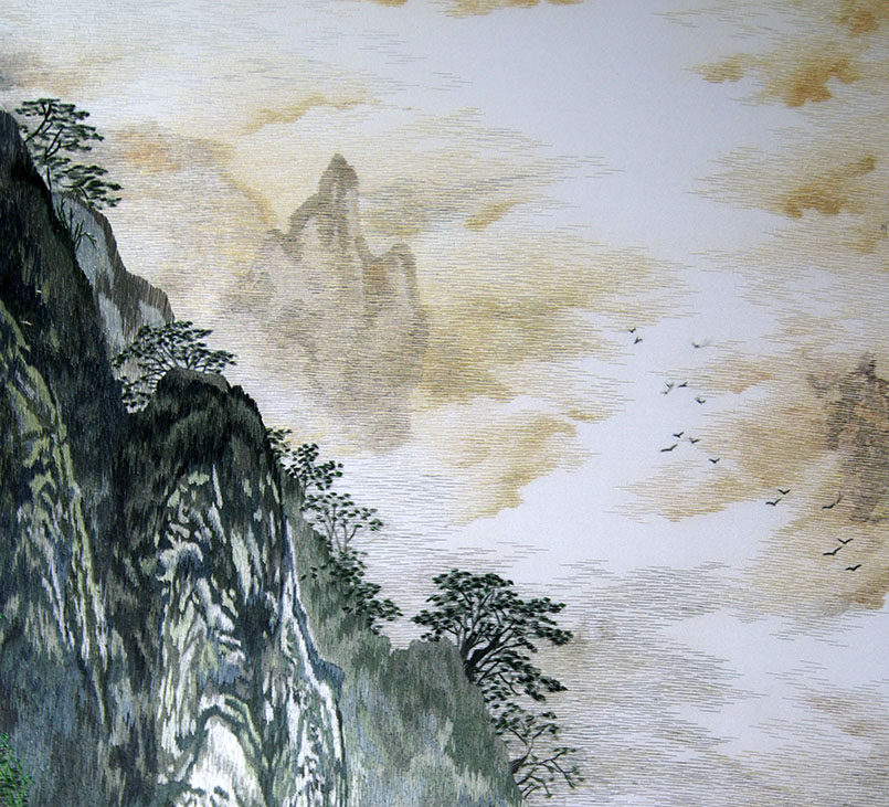 苏绣《壮丽山河》 卢红英 刺绣