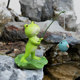 水池青蛙钓鱼摆件古法鱼缸造景庭院假山多肉花盆装饰品树脂工艺品