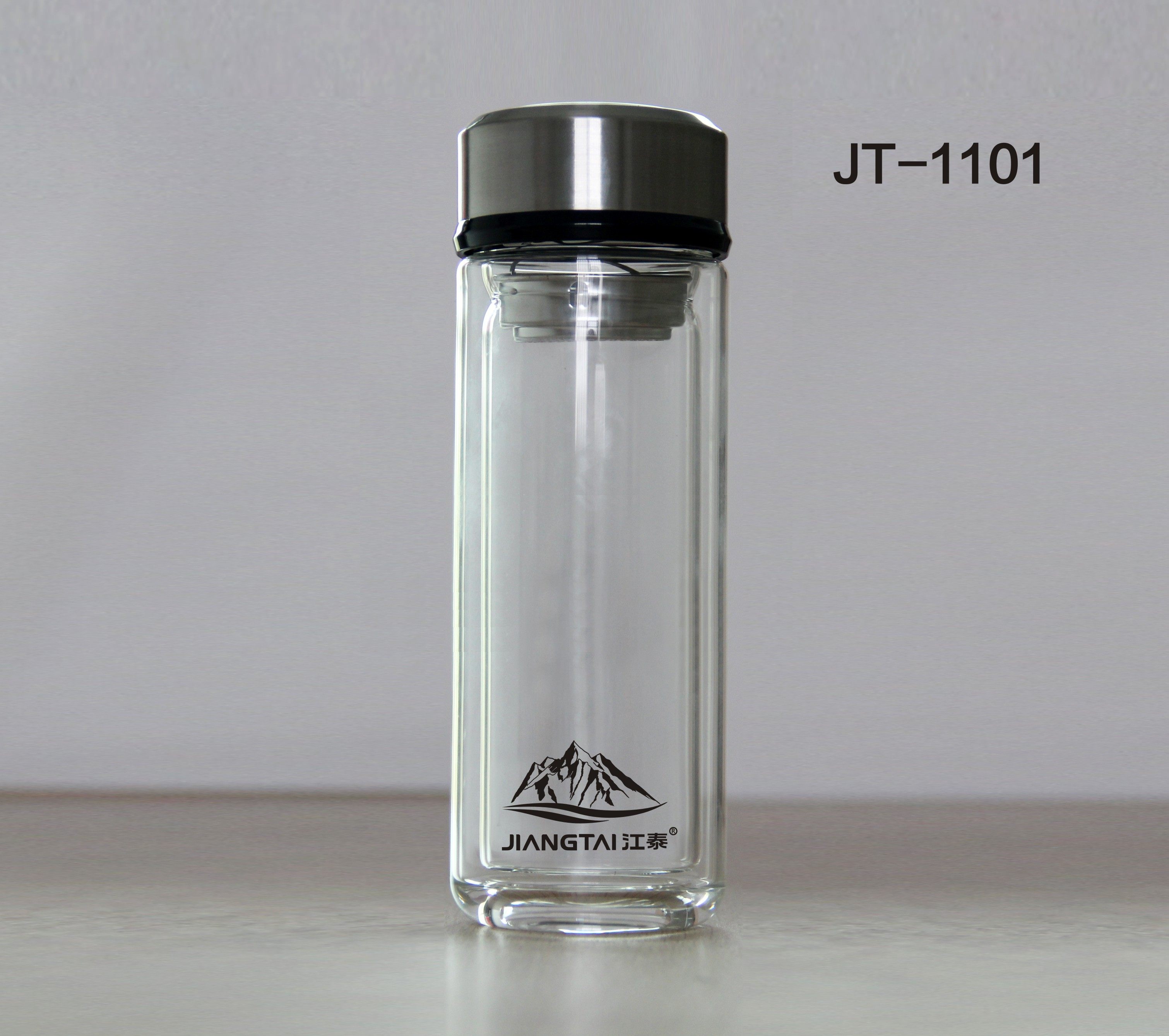 拼单江泰 1011欧冠系列水晶双层玻璃杯220ml商务精英杯子泡茶水杯