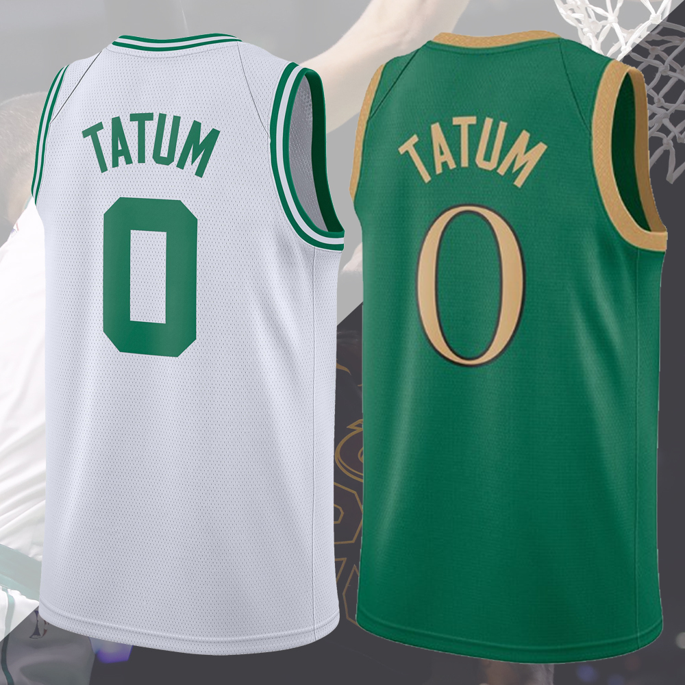 热销绿衫_定制绿衫军塔图姆0号球衣城市版短袖杜克蓝魔塔特姆全明星