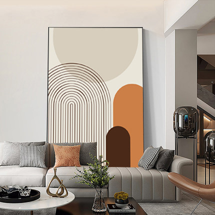 2021新款客厅沙发背景大幅落地装饰画轻奢玄关挂画莫兰迪现代简约