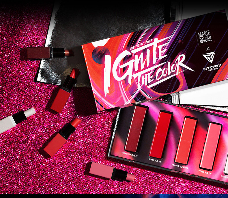 玛丽黛佳星际口红5支套装唇膏小样五色口红一盒装正品