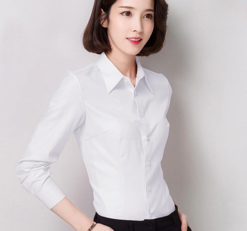 水杯。凉鞋。衣女士白衬衫工作服正装职业装长袖新款漂亮加大2018在类目 女装/女士精品, 衬衫中 - 来自Buy2taobao.com提供专业的淘宝代购服务