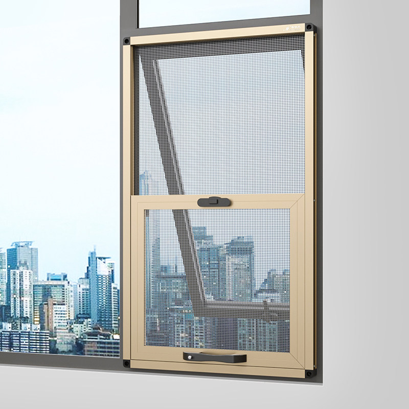 上下推拉纱窗高透网防蚊网免打孔金刚网纱窗外推窗防盗纱窗网自装