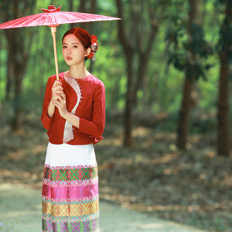 沙芭利 西双版纳现代傣族服装 东南亚风格民族服装