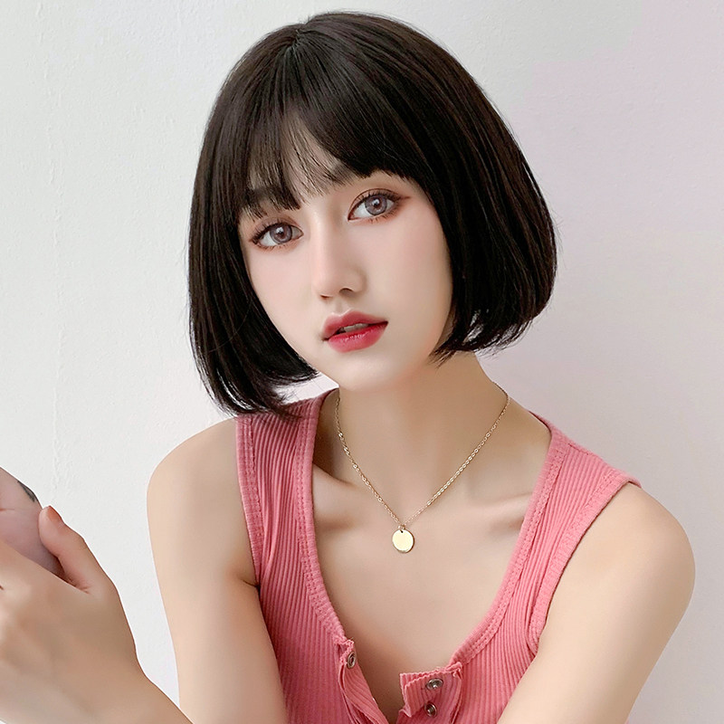 假发片2021年时尚新款留海真发丝假刘海女自然前额全真发全真人发