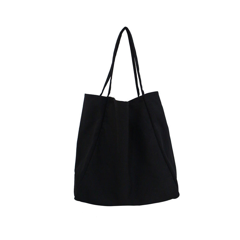 Buy 2018 New INS minimalist contrast canvas bag tote bag shopping bag