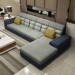布艺沙发大小户型客厅简约现代时尚L型转角沙发贵妃组合新款