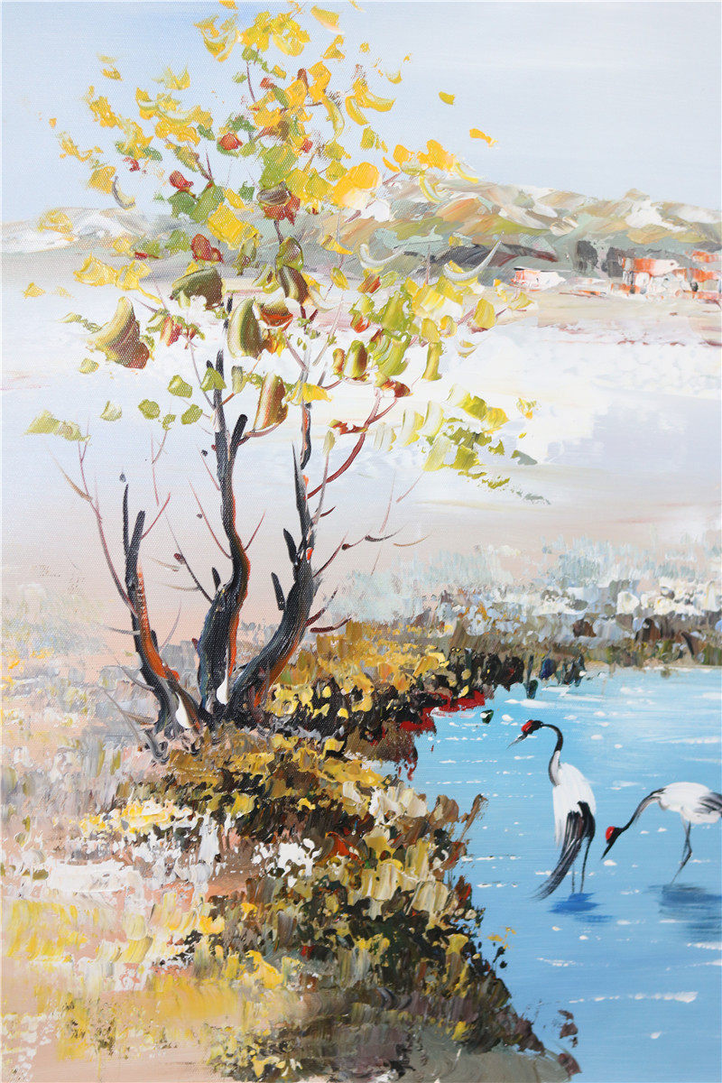 杨国晓《觅食》布面丙烯画