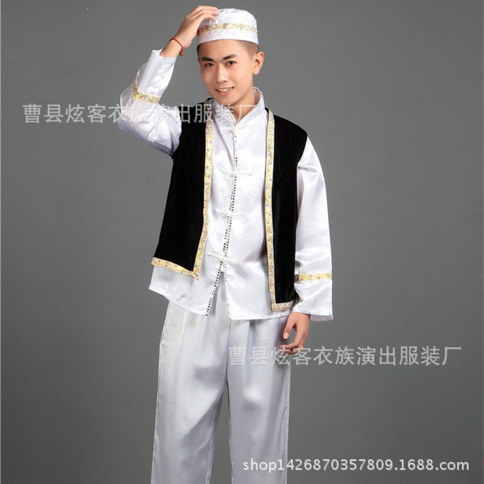 新款回族演出服装男 成人舞蹈服男装 穆斯林回民节日舞蹈表演服|ruв категории Женская одежда, костюм/национальная одежда/театр костюм, национальная одежда/этап погрузки - от Buy2taobao.com для оказания профессиональной услуги покупки агента Taobao