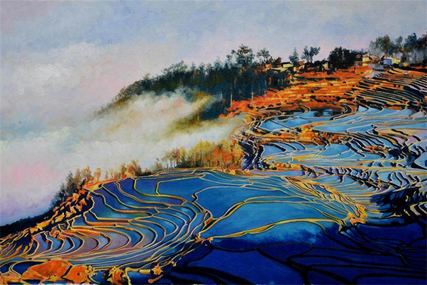 董江贤《哈尼梯田》系列 原创作品