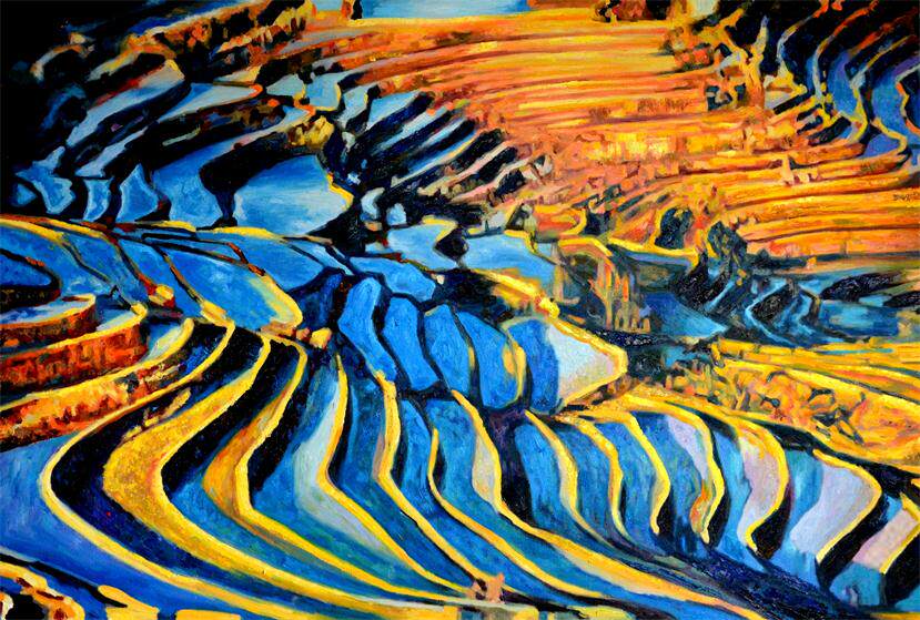 董江贤《哈尼梯田》系列