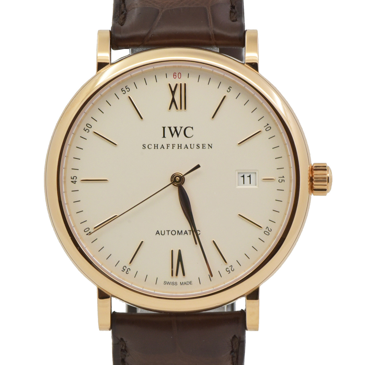 [9.8新]iwc/万国 柏涛菲诺系列18k玫瑰金自动机械男士腕表