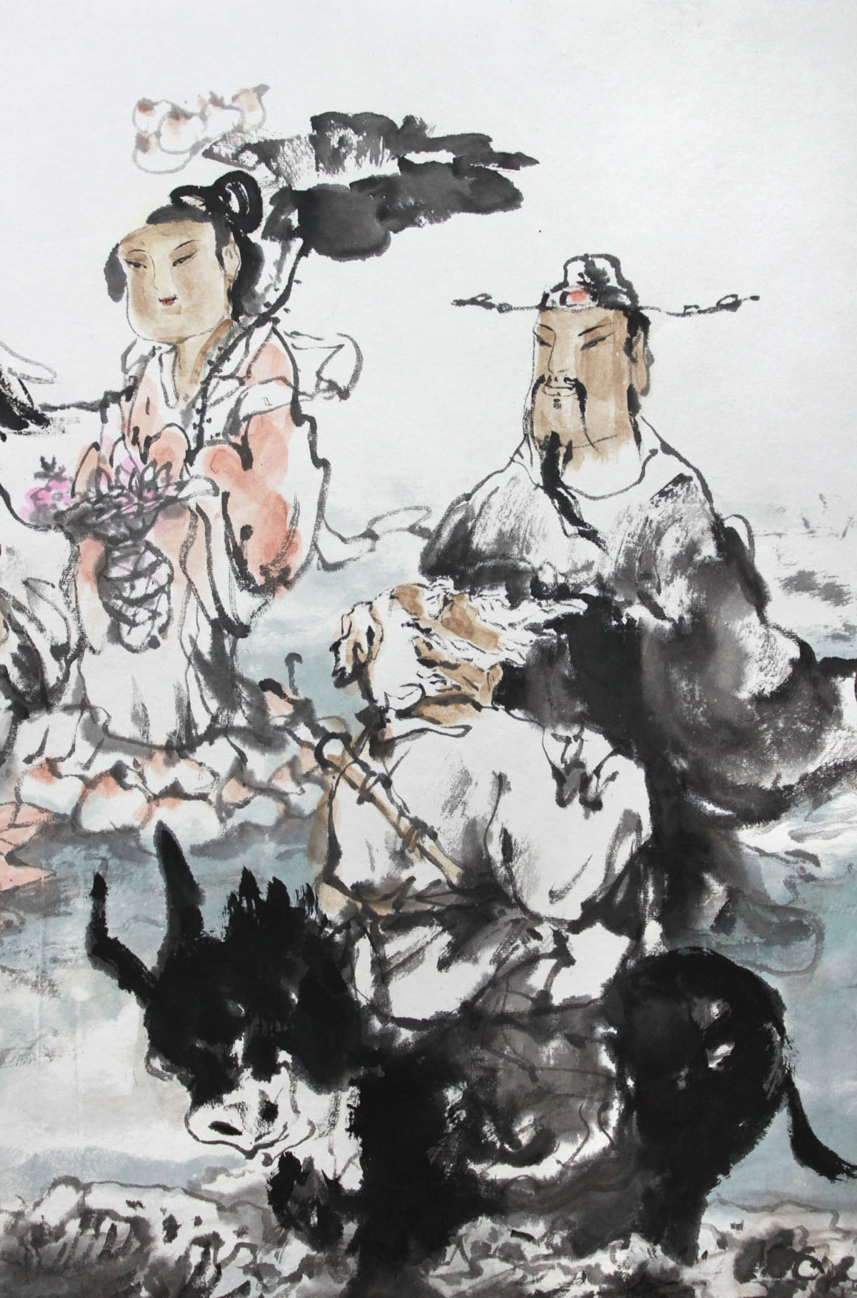 张海潮《八仙过海》六尺水墨 杭州江南书画院画家 省美协