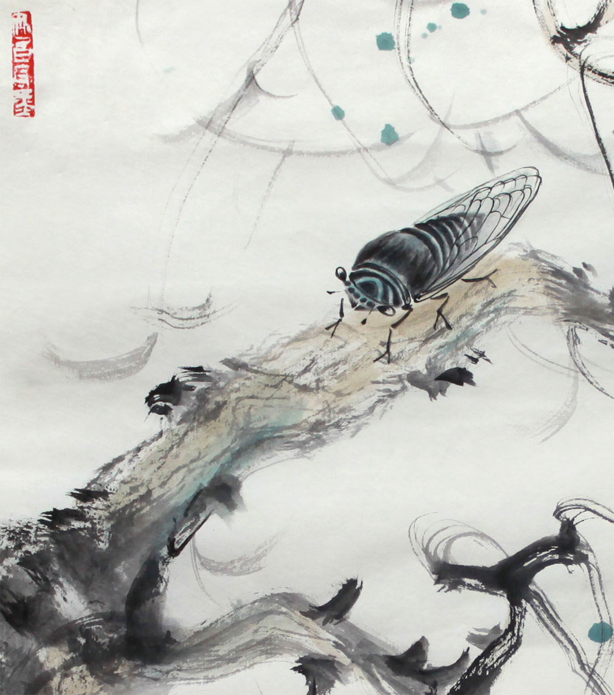 张要武《蝉》 省美协 杭州江南书画院画家