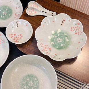 日式陶瓷釉下彩米饭碗家用高级感5英寸高颜值特别好看吃饭的饭碗