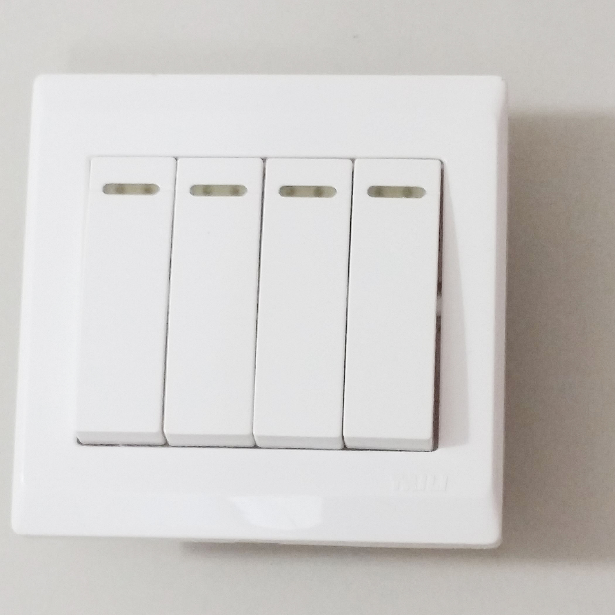 正品泰力四联双控开关四位4开双控家用照明灯开关四开关面板