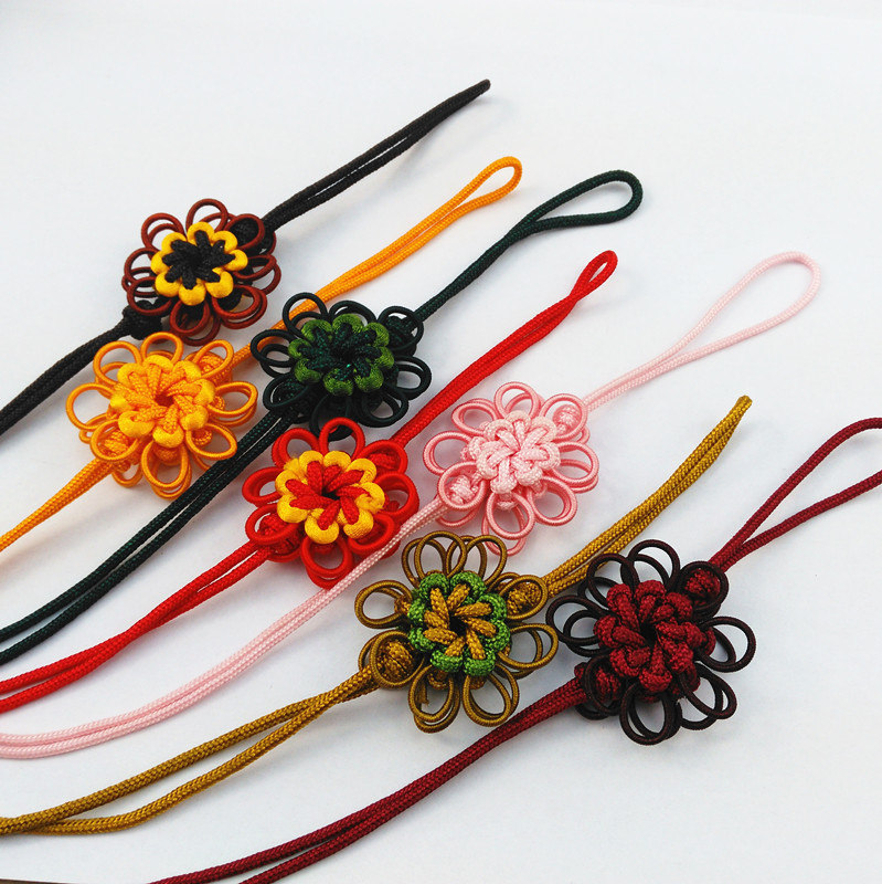 小太阳花结 中国结配件 diy车挂配件  挂件配饰 太阳花挂绳