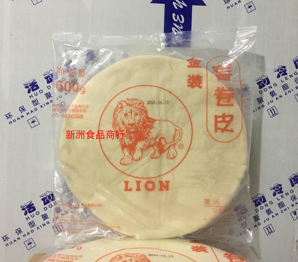 狮牌金装春卷皮(红)狮牌春卷皮 油炸春卷鸭饼 600g