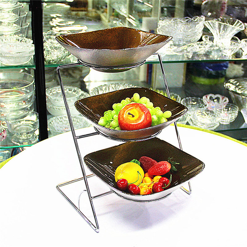 自助餐水果盘饭店明档菜品摆台架子自助餐厅餐具器皿甜品台展示架