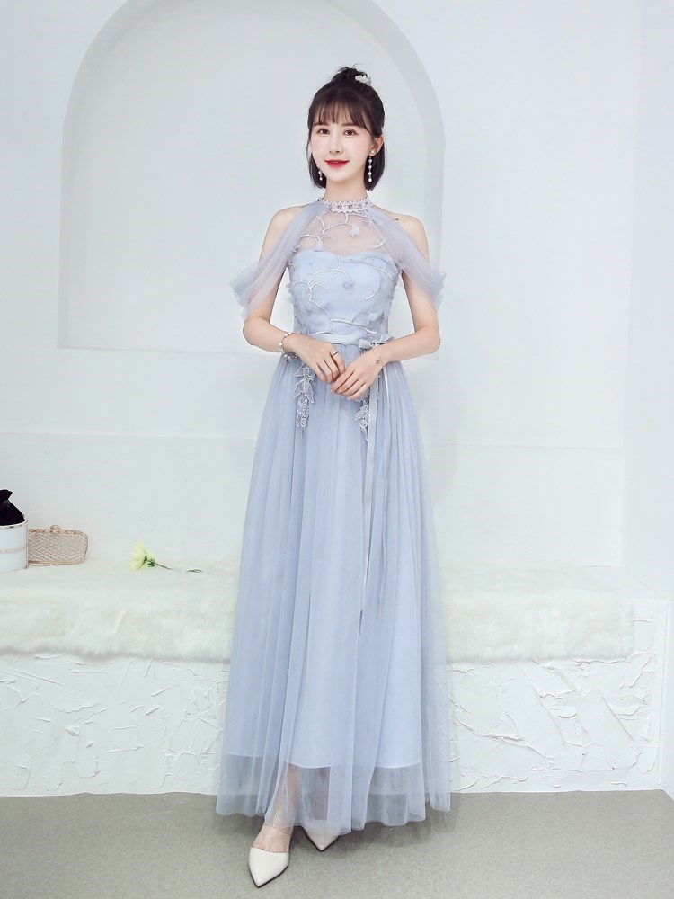 宴会洋装伴娘小礼服女2018秋冬季年会聚会显瘦长款派对连衣裙在类目 女装/女士精品, 婚纱/旗袍/礼服, 礼服/晚装中 - 来自Buy2taobao.com提供专业的淘宝代购服务